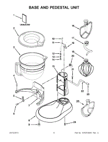 04 - Base And Pedestal Unit parts for Kitchenaid Mixer KF26M2XOB5 from AppliancePartsPros.com