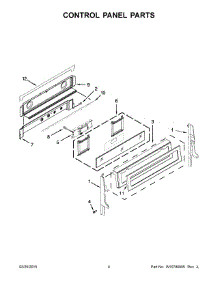03 - Control Panel Parts parts for Whirlpool Range KFDD500ESS00 from AppliancePartsPros.com