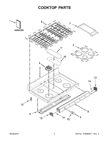 02 - Cooktop Parts parts for Whirlpool Range KFDD500ESS01 from AppliancePartsPros.com