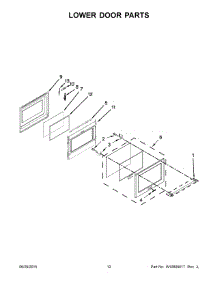 07 - Lower Door Parts parts for Whirlpool Range KFDD500ESS01 from AppliancePartsPros.com