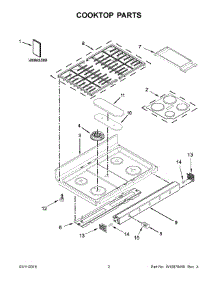 02 - Cooktop Parts parts for Whirlpool Range KFDD500ESS02 from AppliancePartsPros.com