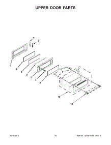 06 - Upper Door Parts parts for Whirlpool Range KFDD500ESS02 from AppliancePartsPros.com