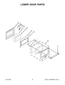 07 - Lower Door Parts parts for Whirlpool Range KFDD500ESS02 from AppliancePartsPros.com
