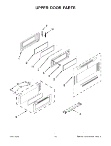 06 - Upper Door Parts parts for Whirlpool Range KFED500EBL00 from AppliancePartsPros.com