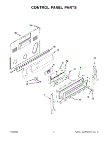 03 - Control Panel Parts parts for Whirlpool Range KFEG500EBL0 from AppliancePartsPros.com