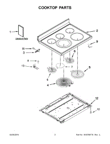 02 - Cooktop Parts parts for Whirlpool Range KFES530ESS0 from AppliancePartsPros.com