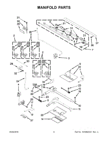 04 - Manifold Parts parts for Whirlpool Range KFGD500EWH04 from AppliancePartsPros.com
