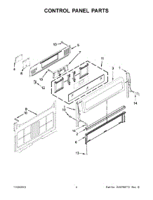 03 - Control Panel Parts parts for Whirlpool Range KFGG500ESS0 from AppliancePartsPros.com