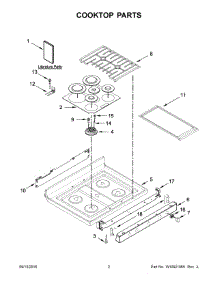 02 - Cooktop Parts parts for Whirlpool Range KFGG500ESS2 from AppliancePartsPros.com