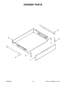 07 - Drawer Parts parts for Whirlpool Range KFGG500EWH1 from AppliancePartsPros.com