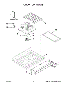 02 - Cooktop Parts parts for Whirlpool Range KFGS530ESS0 from AppliancePartsPros.com
