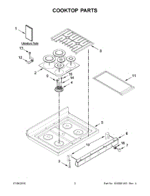 02 - Cooktop Parts parts for Whirlpool Range KFGS530ESS1 from AppliancePartsPros.com
