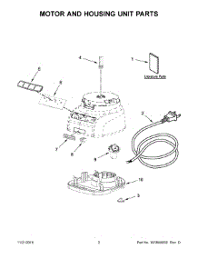 02 - Motor And Housing Unit Parts parts for Whirlpool Food Processor KFP0930MY0 from AppliancePartsPros.com
