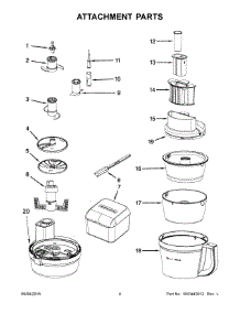 03 - Attachment Parts parts for Whirlpool Food Processor KFP1330SP0 from AppliancePartsPros.com