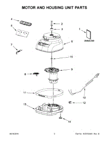 02 - Motor And Housing Unit Parts parts for Whirlpool Food Processor KFP1433ACA0 from AppliancePartsPros.com