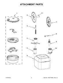 03 - Attachment Parts parts for Whirlpool Food Processor KFP1466OB0 from AppliancePartsPros.com