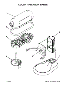 02 - Color Variation Parts parts for Whirlpool Mixer KG25H0XES5 from AppliancePartsPros.com