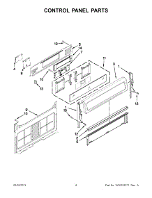 02 - Control Panel Parts parts for Kitchenaid Range KGRS306BSS1 from AppliancePartsPros.com