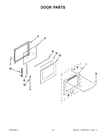05 - Door Parts parts for Kitchenaid Range KGRS306BSS1 from AppliancePartsPros.com