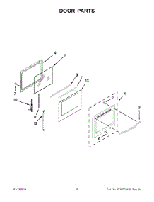 06 - Door Parts parts for Whirlpool Range KGRS306BSS2 from AppliancePartsPros.com