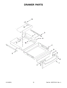 07 - Drawer Parts parts for Whirlpool Range KGRS306BSS2 from AppliancePartsPros.com
