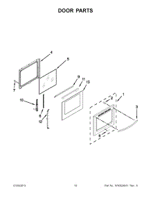 05 - Door Parts parts for Kitchenaid Range KGRS308BSS1 from AppliancePartsPros.com