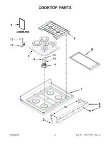02 - Cooktop Parts parts for Whirlpool Range KGRS308BSS2 from AppliancePartsPros.com