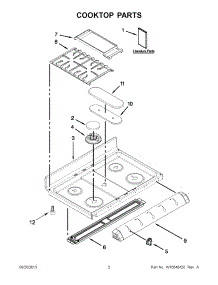 02 - Cooktop Parts parts for Kitchenaid Range KGRS505XBL05 from AppliancePartsPros.com