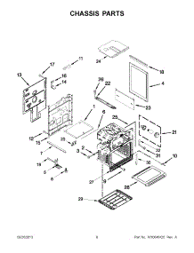 05 - Chassis Parts parts for Kitchenaid Range KGRS505XBL05 from AppliancePartsPros.com