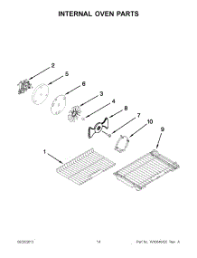 08 - Internal Oven Parts parts for Kitchenaid Range KGRS505XBL05 from AppliancePartsPros.com