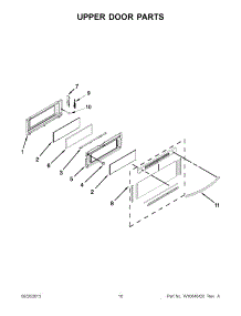 06 - Upper Door Parts parts for Kitchenaid Range KGRS505XSS05 from AppliancePartsPros.com