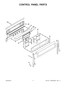 03 - Control Panel Parts parts for Kitchenaid Range KGRS505XWH05 from AppliancePartsPros.com