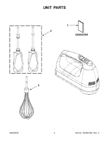 02 - Unit Parts parts for Whirlpool Mixer KHM7210API0 from AppliancePartsPros.com