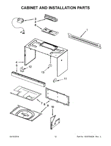 07 - Cabinet And Installation Parts parts for Kitchenaid Microwave KHMC1857BSS1 from AppliancePartsPros.com