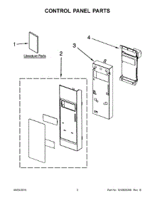 02 - Control Panel Parts parts for Whirlpool Microwave KHMC1857WBL1 from AppliancePartsPros.com