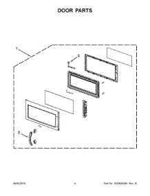 03 - Door Parts parts for Whirlpool Microwave KHMC1857WSS1 from AppliancePartsPros.com