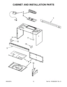 07 - Cabinet And Installation Parts parts for Whirlpool Microwave KHMC1857WWH1 from AppliancePartsPros.com