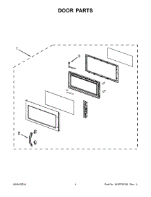 03 - Door Parts parts for Kitchenaid Microwave KHMS2040BSS1 from AppliancePartsPros.com