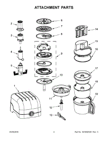 03 - Attachment Parts parts for Whirlpool Food Processor KJA16A3ANA from AppliancePartsPros.com