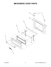 04 - Microwave Door Parts parts for Whirlpool Microwave KMBP107ESS00 from AppliancePartsPros.com