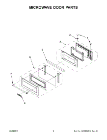 04 - Microwave Door Parts parts for Whirlpool Microwave KMBP107ESS01 from AppliancePartsPros.com
