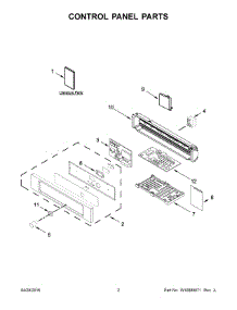 02 - Control Panel Parts parts for Whirlpool Microwave KMBS104EBL02 from AppliancePartsPros.com