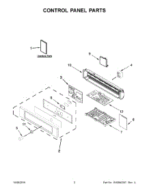 02 - Control Panel Parts parts for Whirlpool Microwave KMBS104ESS01 from AppliancePartsPros.com