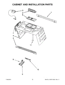 07 - Cabinet And Installation Parts parts for Whirlpool Microwave KMHC319EWH0 from AppliancePartsPros.com