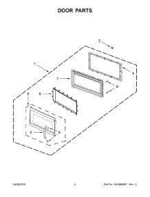 03 - Door Parts parts for Whirlpool Microwave KMHS120EBL2 from AppliancePartsPros.com