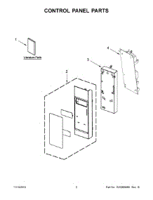 02 - Control Panel Parts parts for Whirlpool Microwave KMHS120EWH3 from AppliancePartsPros.com