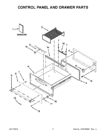 02 - Control Panel And Drawer Parts parts for Whirlpool Warming Drawer KOWT100ESS00 from AppliancePartsPros.com