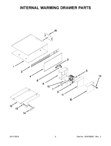 03 - Internal Warming Drawer Parts parts for Whirlpool Warming Drawer KOWT100ESS00 from AppliancePartsPros.com