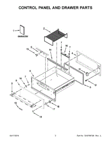 02 - Control Panel And Drawer Parts parts for Whirlpool Warming Drawer KOWT104ESS00 from AppliancePartsPros.com