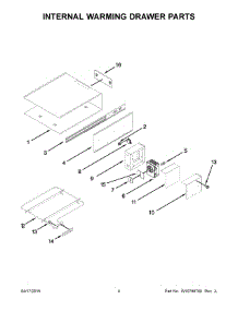 03 - Internal Warming Drawer Parts parts for Whirlpool Warming Drawer KOWT104ESS00 from AppliancePartsPros.com
